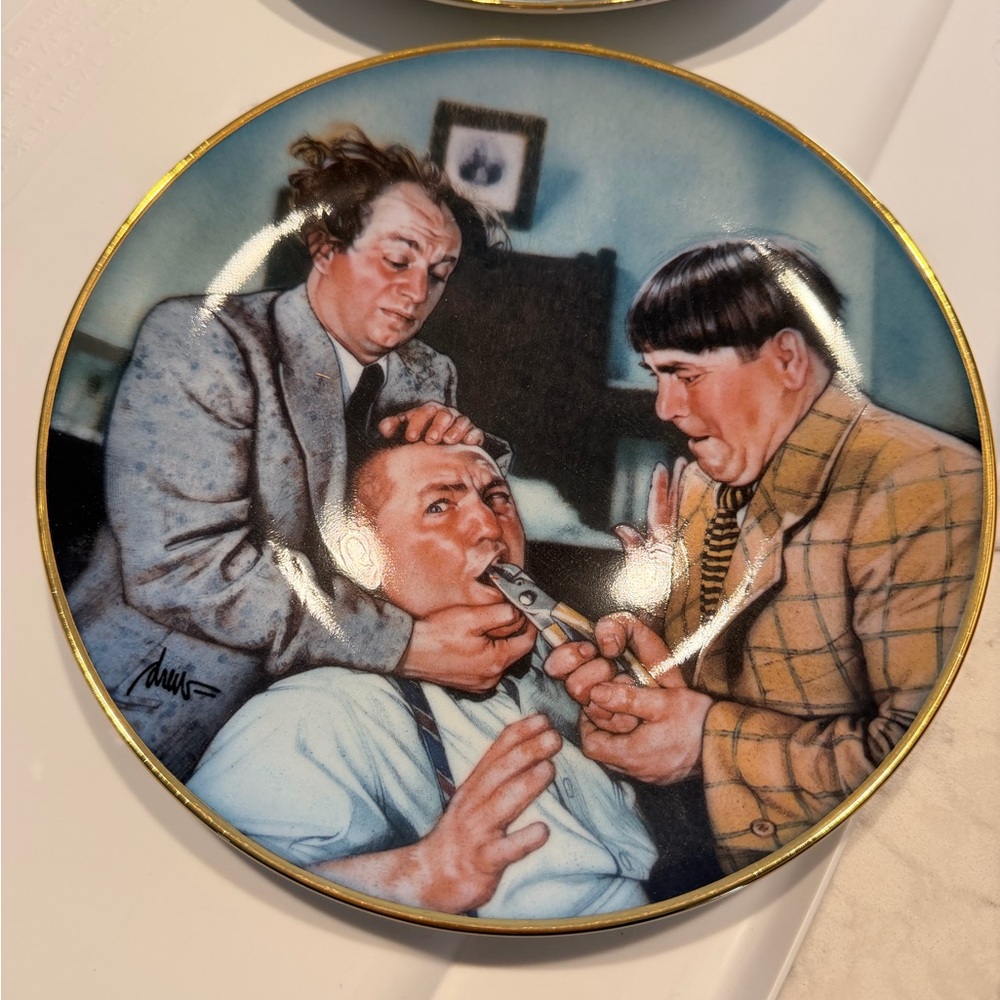 (2) Three Stooges Decorative Plates